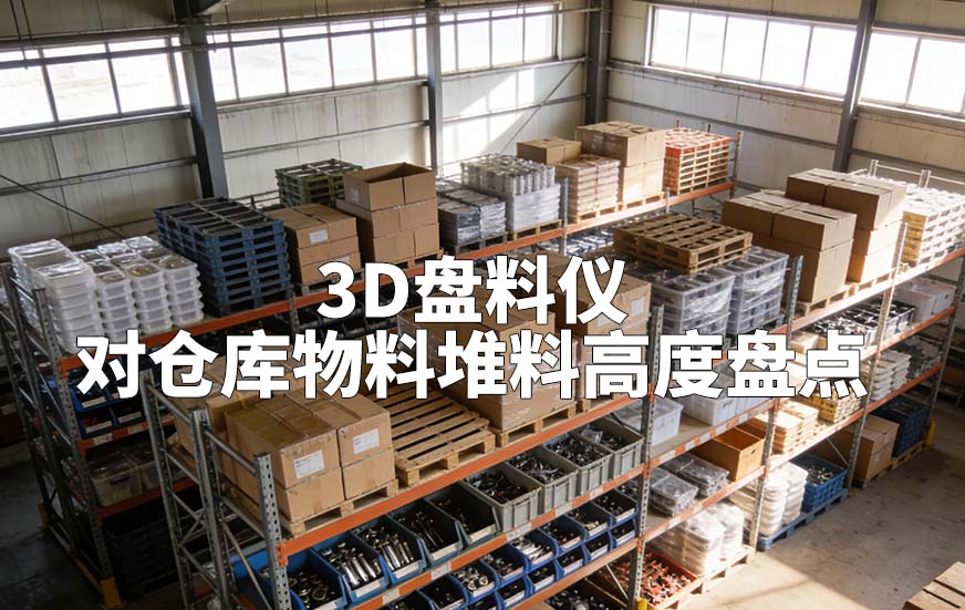 3D盘料仪如何对仓库物料堆料高度盘点