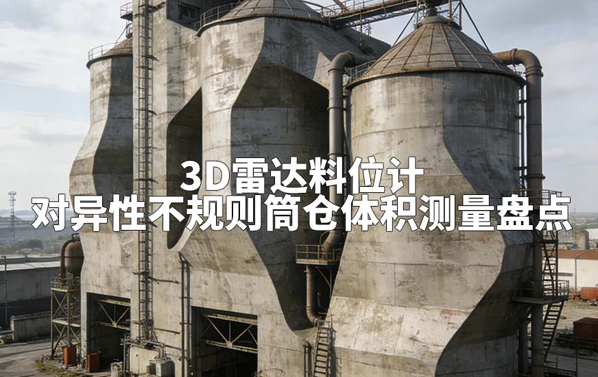 3D雷达料位计对异性不规则筒仓体积测量盘点