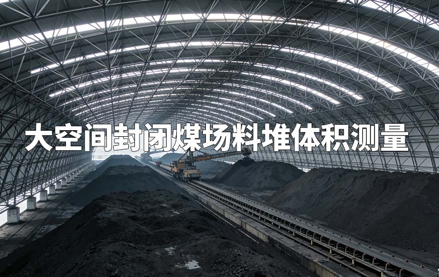 大空间封闭煤场料堆体积测量