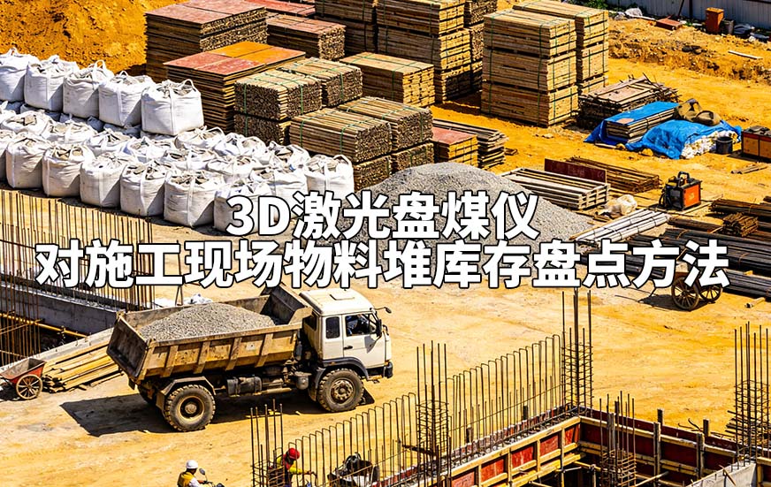 3D激光盘煤仪如何对施工现场物料堆库存盘点方法