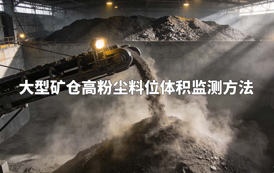大型矿仓高粉尘料位体积监测方法