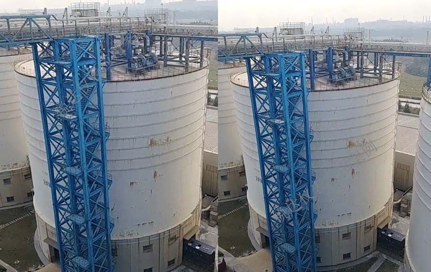 大尺寸氧化铝筒仓物料体积高精度测量