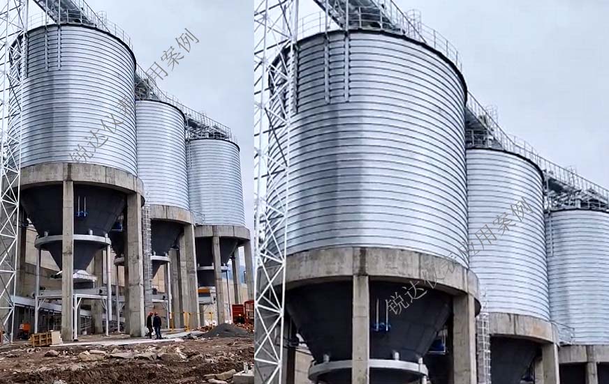 3个粮食筒仓料位体积24小时实时盘库