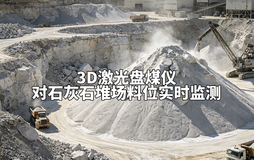3D激光盘煤仪对石灰石堆场料位实时监测