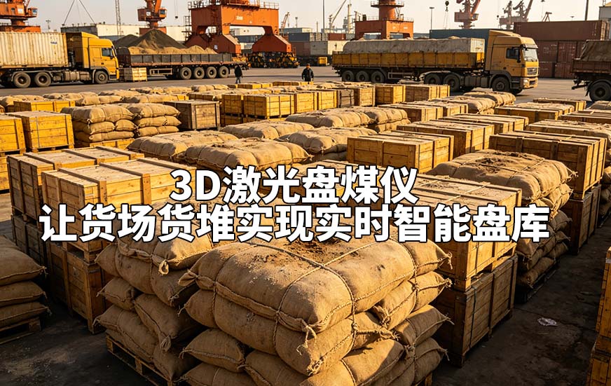 3D激光盘煤仪让货场货堆实现实时智能盘库