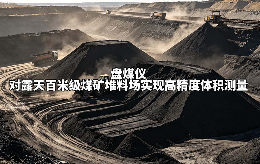 盘煤仪对露天百米级煤矿堆料场实现高精度体积测量 盘煤仪对露天百米级煤矿堆料场实现高精度体积测量
