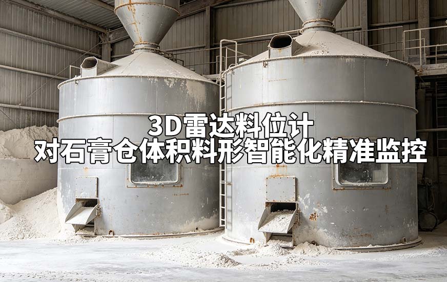 3D雷达料位计对石膏仓体积料形智能化精准监控