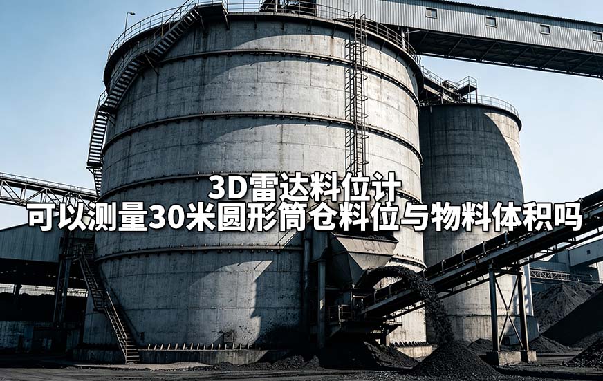 3D雷达料位计可以测量30米圆形筒仓料位与物料体积吗