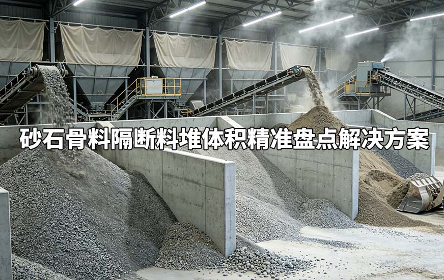 砂石骨料隔断料堆体积精准盘点解决方案 砂石骨料隔断料堆体积精准盘点解决方案