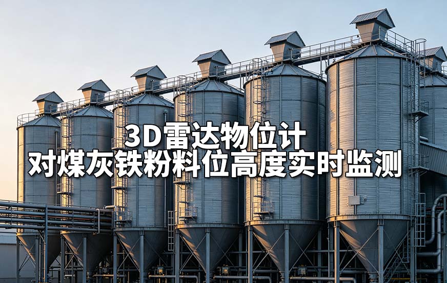 3D雷达物位计对煤灰铁粉料位高度实时监测 3D雷达物位计对煤灰铁粉料位高度实时监测