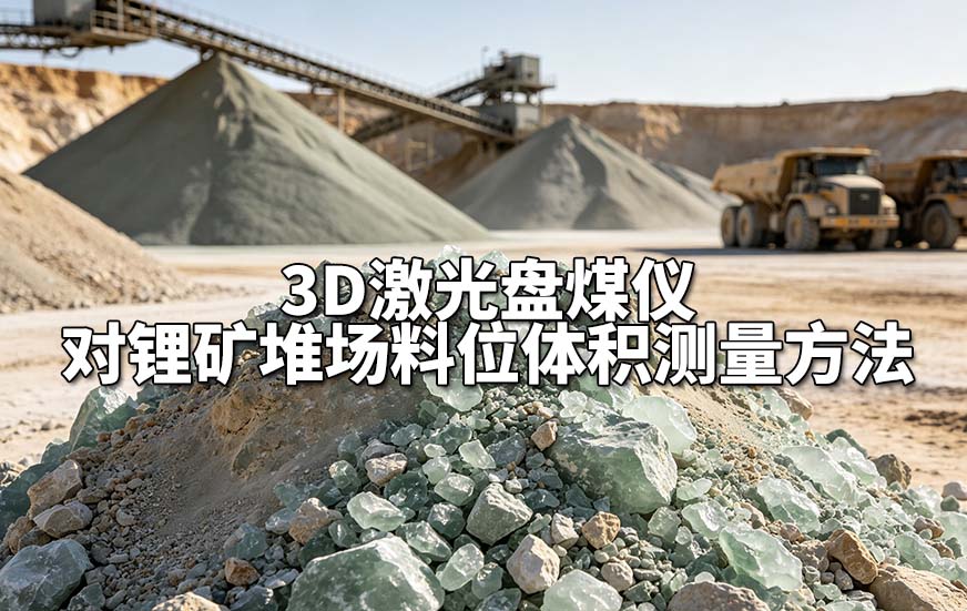 3D激光盘煤仪对锂矿堆场料位体积测量方法 3D激光盘煤仪对锂矿堆场料位体积测量方法