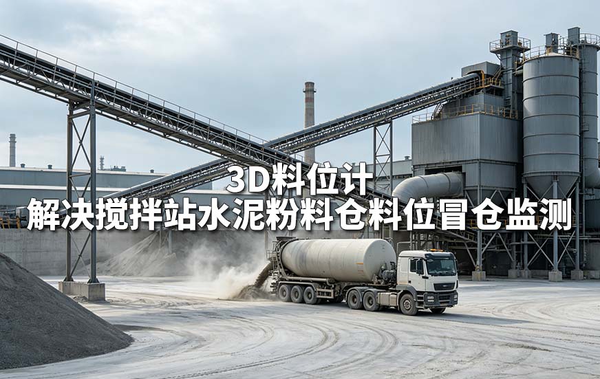 3D料位计解决搅拌站水泥粉料仓料位冒仓监测 3D料位计解决搅拌站水泥粉料仓料位冒仓监测