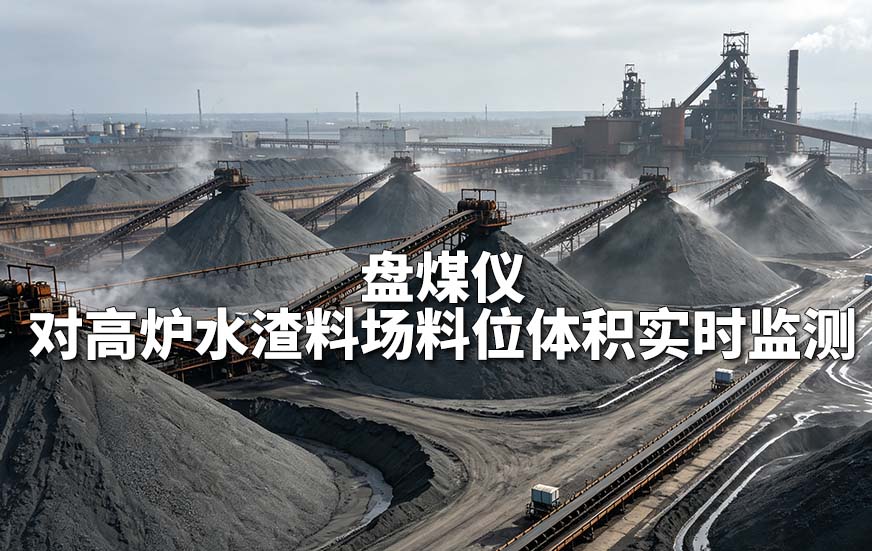 盘煤仪对高炉水渣料场料位体积实时监测 盘煤仪对高炉水渣料场料位体积实时监测