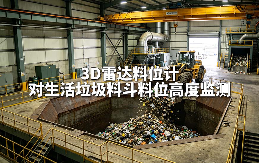 3D雷达料位计对生活垃圾料斗料位高度监测