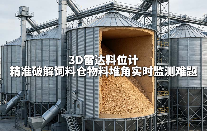 3D雷达料位计精准破解饲料仓物料堆角实时监测难题