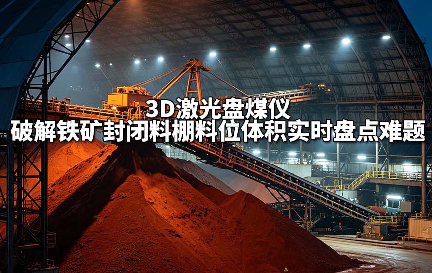 3D激光盘煤仪破解铁矿封闭料棚料位体积实时盘点难题 3D激光盘煤仪破解铁矿封闭料棚料位体积实时盘点难题
