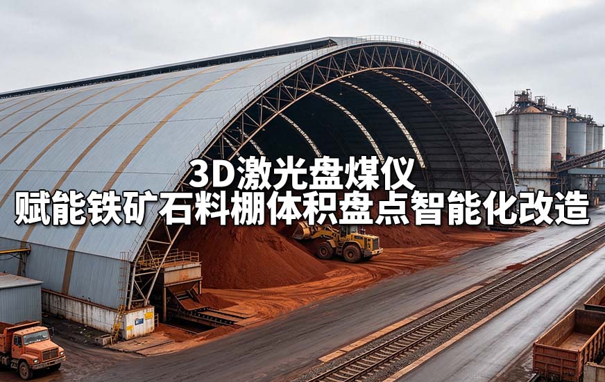 3D激光盘煤仪赋能铁矿石料棚体积盘点智能化改造 3D激光盘煤仪赋能铁矿石料棚体积盘点智能化改造