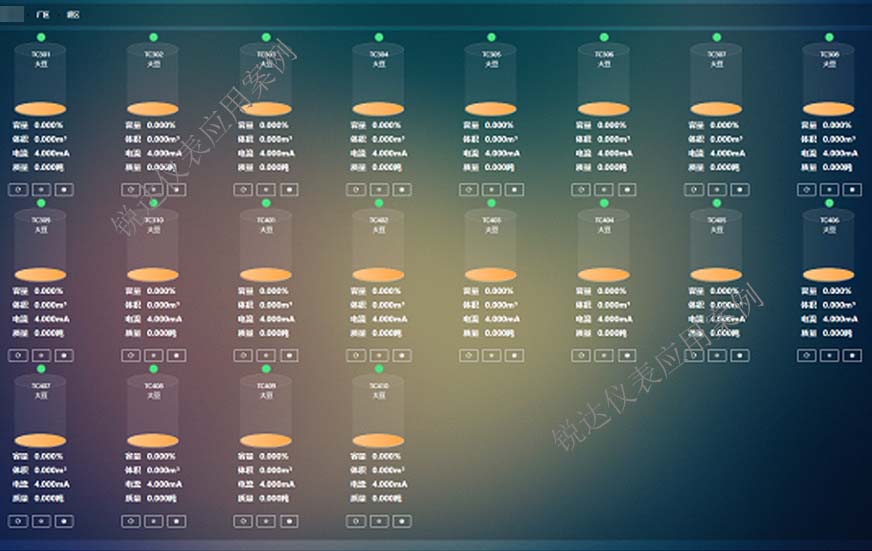 粮食仓储40个筒仓料位体积高精度测量1