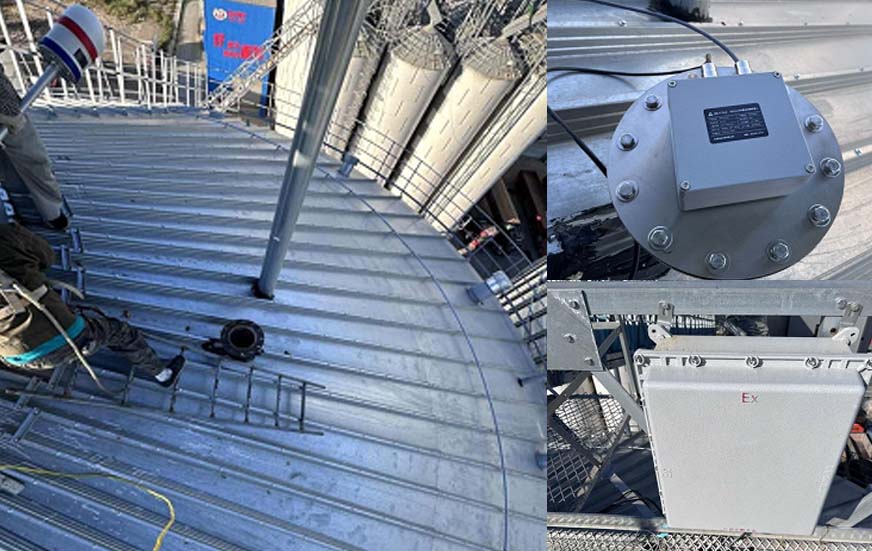 面粉厂料位体积高度实时监测1