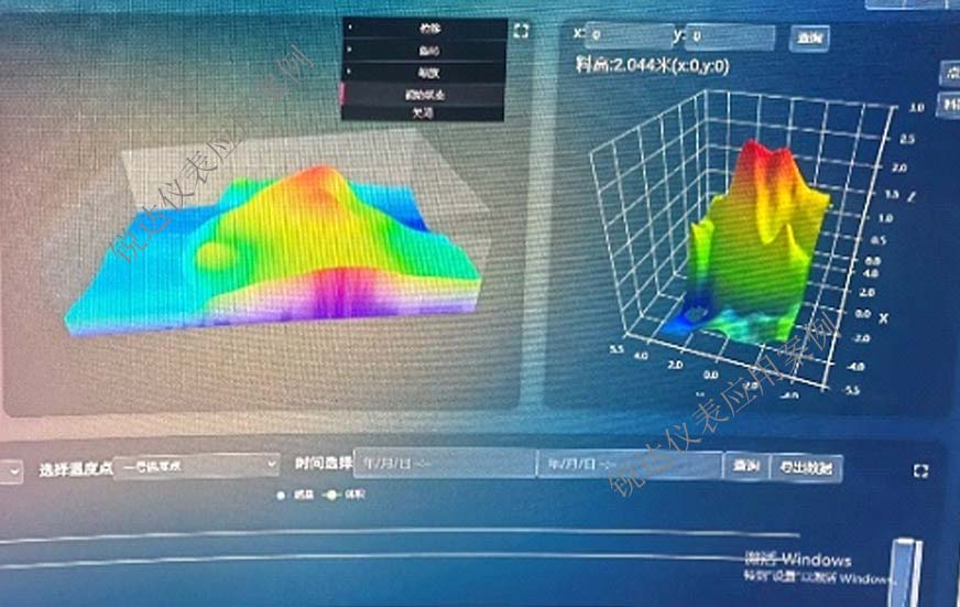 3D雷达料位计在介质库抓取料料位盘点案例3