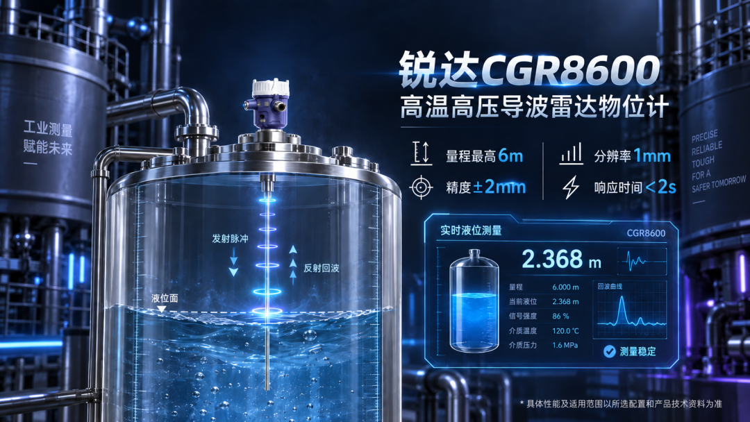 锐达CGR8600高温高压导波雷达物位计全新发布2